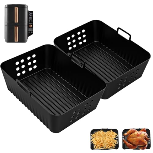 2 Moldes de Silicona para Airfryer Ninja Foodi Max Dual Zone AF40...