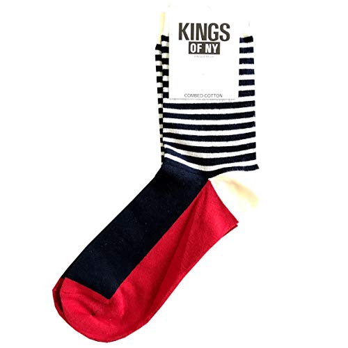 Kings Of NY Color Block Mens Cotton Socks