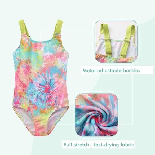 Image of Girls One Piece Swimsuits Halter Bathing Suits Summer Swimwear 3-16 Years