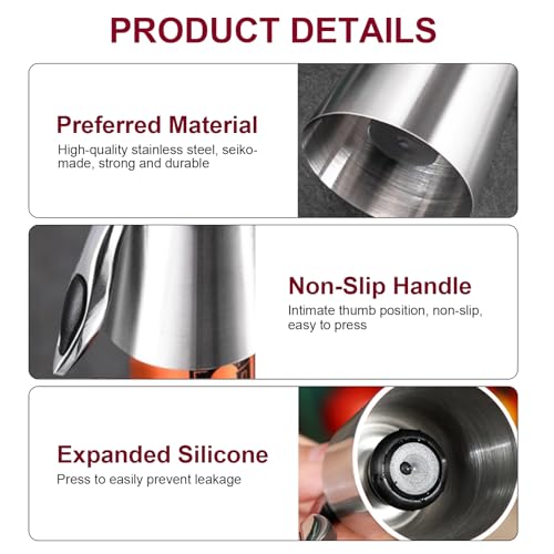 3 stuks wijnflessendoppen, herbruikbaar, wijnaccessoires, wijndop van roestvrij staal, lekvrij om de wijn vers te houden, geschikt voor rode wijn, champagne, mousserende wijn - Afbeelding 3