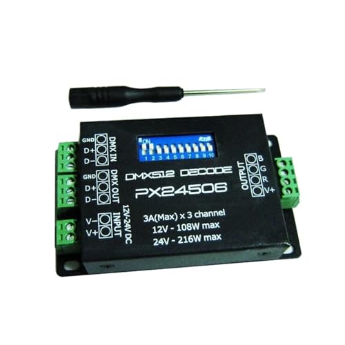 Controlador atenuador LED PX24506 de alta precisión para tira LED RGB 4