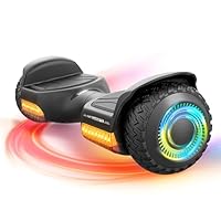 Gift Gadgets G1 Lite Streamline Black Hoverboard | 6.5-Inch Self-Balancing Scooter with Bluetooth Speaker, LED Wheels, and Lights | Balance Hover Board for Kids & Adults