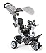 Smoby - Tricycle Baby Driver Confort Gris - Vélo Evolutif Enfant Dès 10 Mois - Roues Silencieuses - Housse Rembourrée - Jeux au Volant - 741202