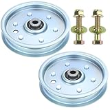  BOSFLAG Lot de 2 poulies de renvoi 756-3005 pour MTD Cub Cadet 01000336, 01004081 pour MTD MMZ-1848, MMZ-2554, MMZ-2560, ZT-1850, Cub Cadet ZT54, ZT60, GT2544, GT214. 86, GT2. 521 Tracteurs à gazon