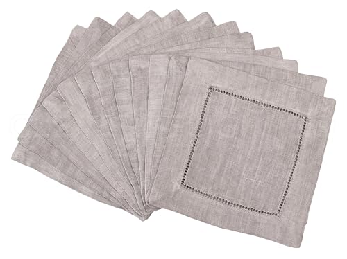 Servilletas de cóctel de lino 6 pulgadas 12 unidades miniatura 1