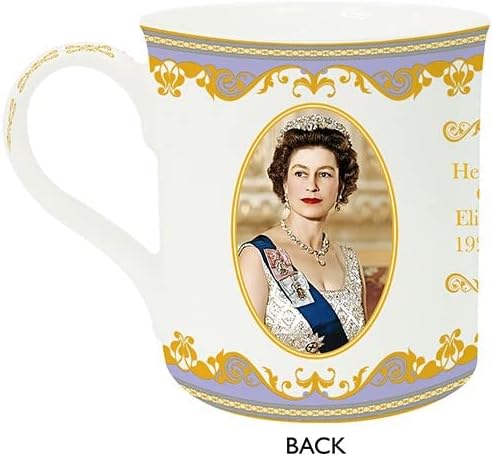 The Leonardo Collection Her Majesty Queen Elizabeth II Commemorative Mug,White,H9cm - Image 3