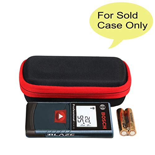 co2crea Hard Travel Case Replacement for Bosch GLM 20 Compact Blaze 65' Distance Measure (Black Case + Inside Blue + Red Zipper)
