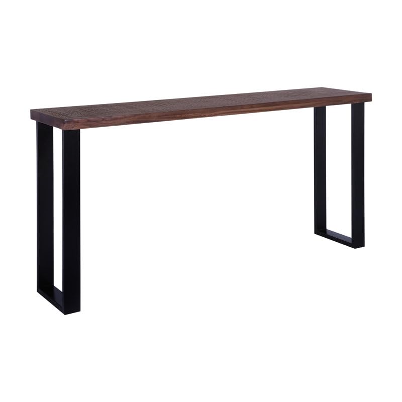Image of 150cm Long Solid Wood Console Table for Bedroom, Home Entrance and Living Room. Mid-Century Modern Style Console Table. Home Entrance Decorative Table (Walnut, 150 * 30 * 77 Cm)