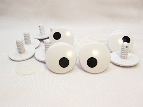 Sassy Bears 16mm Flat Round Comic Safety Eyes for Bear, Doll, Puppet, Plush Animal and Craft - 5 Pairs