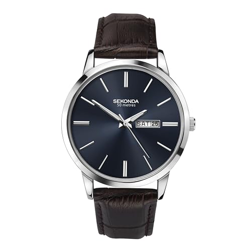 Montre homme 40mm Sekonda Jackson classique en cuir et cadran épuré