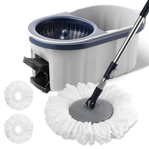 Spin Mop with Dual Wringing System