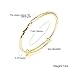 L & J 18k Gold Plated Fashion Adjustable Bangle Bracelet for Women