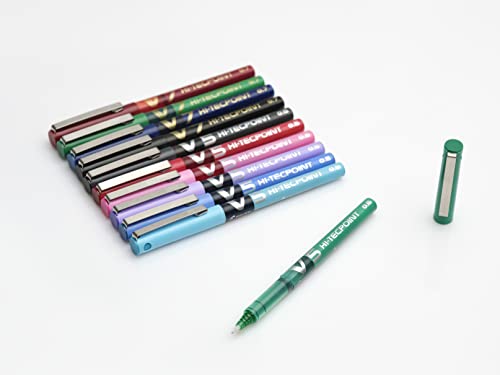 PILOT V5 Hi-Tecpoint Rollerball Pen - Fine 0.5mm Nib - In Envelope Gift Packaging - Pack of 3 (Violet), 3 count (Pack of 1) - Image 2