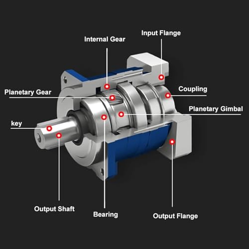 Réducteur de servomoteur 80 mm de type planétaire avec arbre de transmission 10:1 - 4