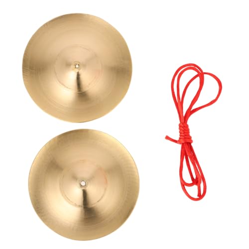 Totority Alloy Hand Cymbals Boys and Girls Musical Instrument Easy to Hold Durable Portable Finger Cymbals
