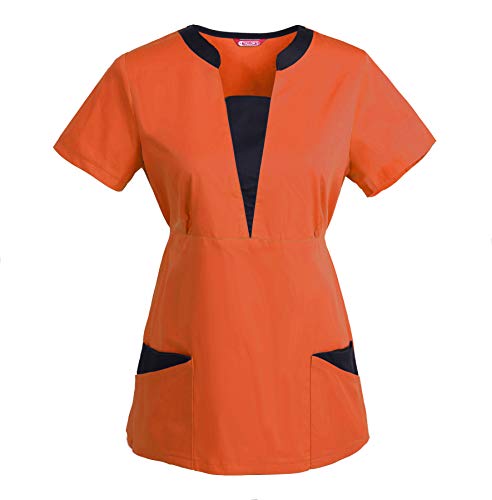 Women's Scrub Top Scrubs Top Orange