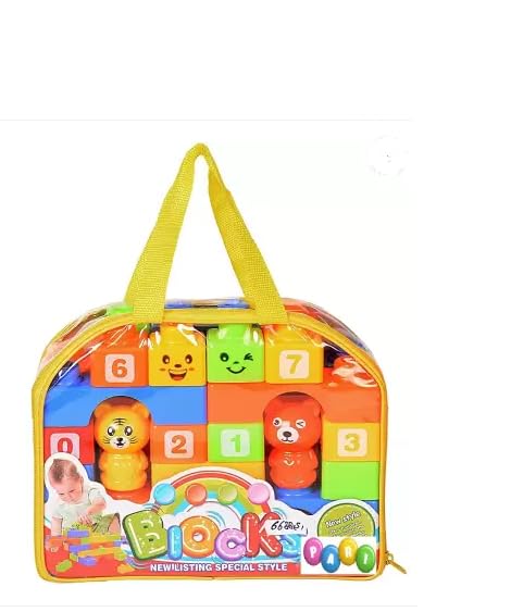 Baby Toy Set, Nesting Dolls with Numbers and Shapes, Colourful Carrying Bag, 10 Pieces