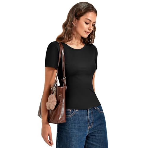 Leafigure 2 Pack Womens Basic Tees T Shirts - image 4