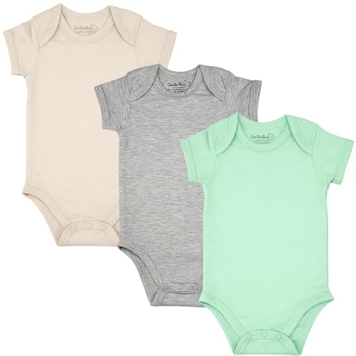 Image of 123 Bear Baby Cotton Spandex short-sleeve bodysuits unisex boy girl