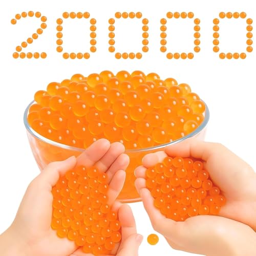 Image of Verat 2 Packet Gel Water Balls /Water Beads /Refill Water Bead /Gel Blaster Ammo /Water Balls for Gun /Gel Balls for Kids /Gel Blaster Balls in Bottle /7-8mm Non-Toxic Water Beads Gel Guns(20000 Orange)