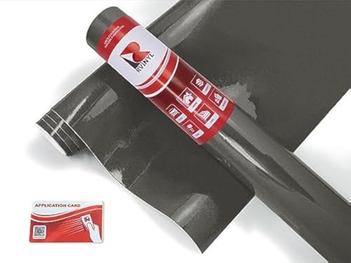 ORACAL 970RA Series Dual Cast Wrap Film in Gloss Metallic Charcoal 937-1ft x 5ft - Thick Car Vinyl Roll with Air Release Adhesives for Vehicles