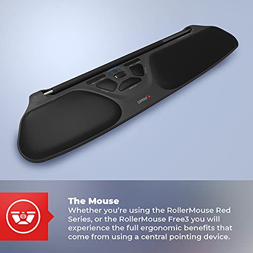 Contour Design Ultimate Workstation Free3 Wired - Includes Rollermouse Free3 & Balance Keyboard - Wired Ergonomic Keyboard And Mouse Combo - Compatible With Mac & Pc Computers #TOP1