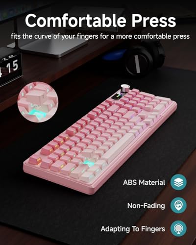 Clavier ordinateur portable EWEADN V102 avec bouton multimédia et écran RVB