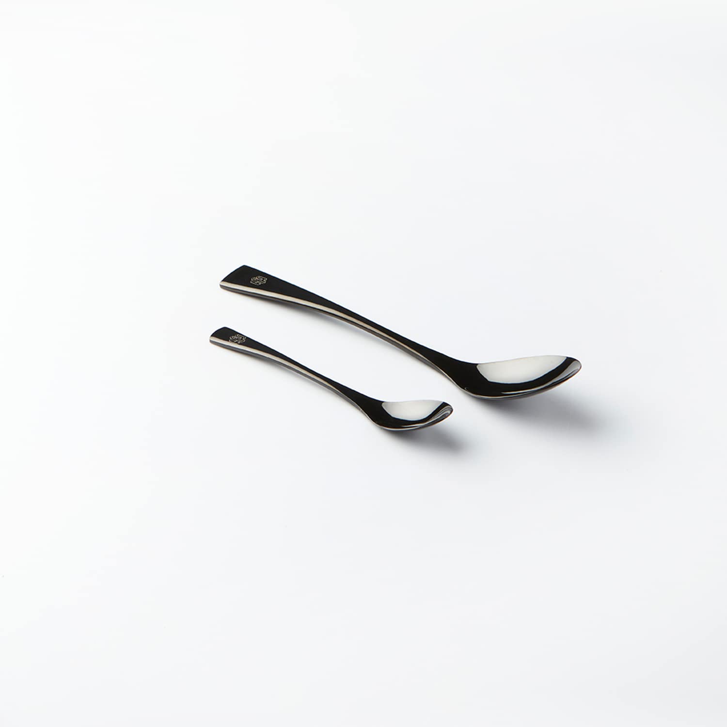 Chef Frank Haasnoot Plating Spoons | Rocher Spoon Set | Black | 2 pcs of Quenelle Spoons | Culinary Tools | Utensils | Large & Small Rocher Spoon Kit | Food Styling | Pastry & Cooking