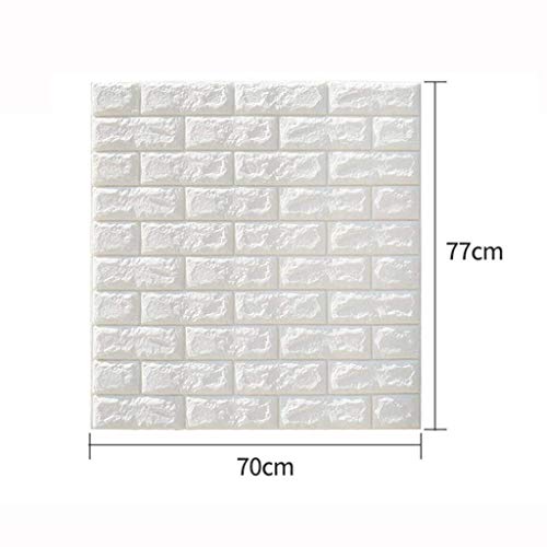 Panel de pared 3D gris plata de espuma PE autoadhesiva imitación piedra de 10 piezas 8