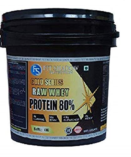 Fit Shadow Nutrition Raw Whey Protein Powder Unflavoured 4kg.Sugar Free,Low Carb,Low Fat,Best Raw Whey Protein For Men,Women,Boys,Beginners.