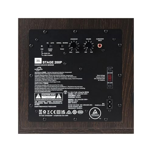 Image of JBL Stage 2 200P 300 Watt 10 Inch Powered Subwoofer (Espresso)