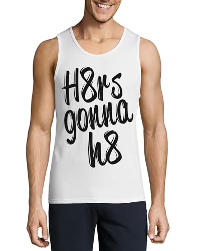 Débardeur en coton pour homme blanc Haters anti-transpiration