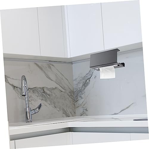 Soporte para colgar papel higiénico PRETYZOOM, organizador de pared metálico negro, 2 uds 6