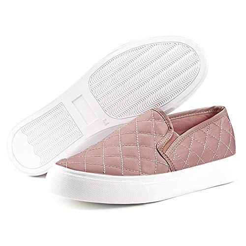 Image of JENN ARDOR Womens Slip On Sneakers Perforated /Quilted Casual Shoes Fashion Walking Flats