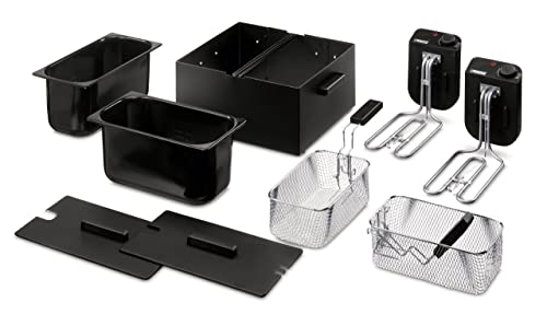 Princess Doppia friggitrice 183028 Black elettrica, 3600 W, Acciaio, Nero - 3