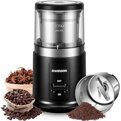 SHARDOR Electric Coffee Grinder with Removable Bowl Cover