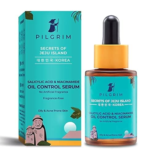 Pilgrim 2% de ácido salicílico + 3% de suero de control de aceite de niacinamida para pieles grasas y propensas al acné, unisex de todos los tipos de piel, cuidado de la piel coreano, 30 ml (paquete