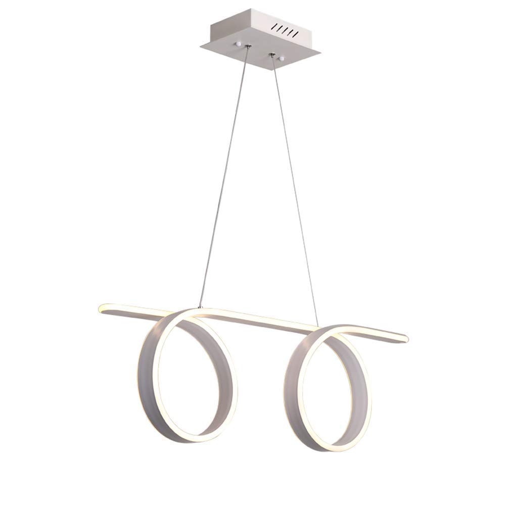 Lampe à suspension LED blanche dimmable avec télécommande pour table à manger - 7