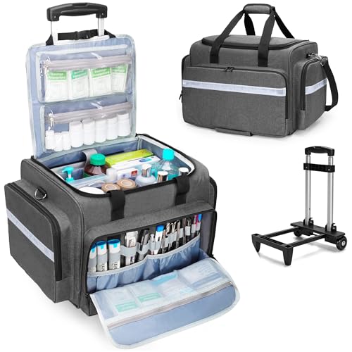 Damero Rolling Medical Bag Gray