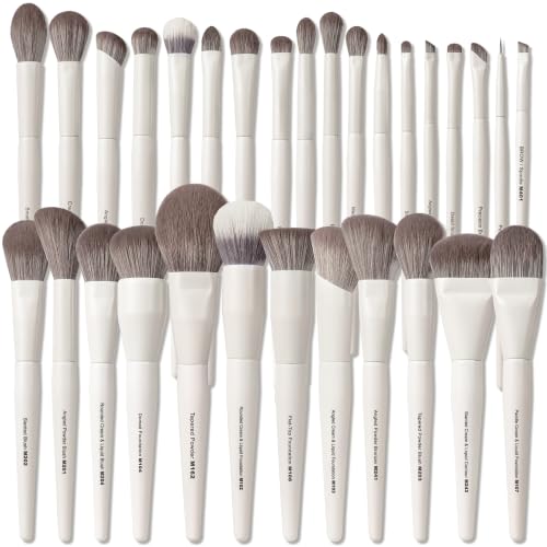 30 Pcs Pro Grade Makeup Brushes Set with Dense Ultra Soft Bristle