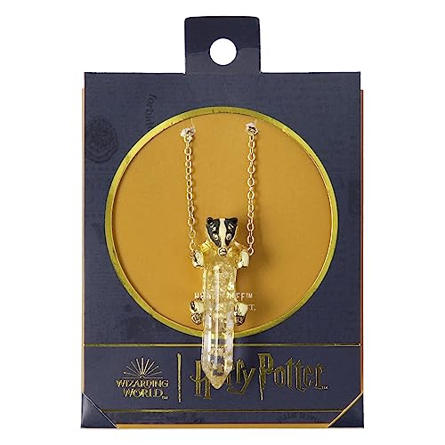 Harry Potter Hufflepuff Badger House Animal Gem Stone Pendant Necklace4