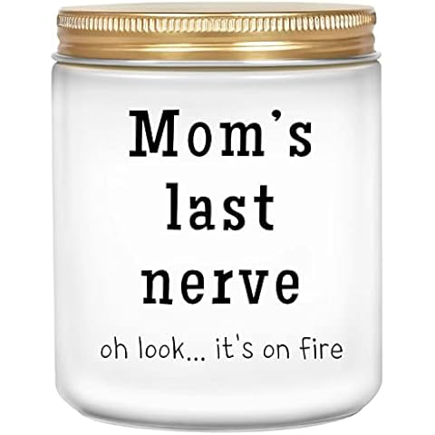 Lacrima Gifts for Mom from Daughter Son - Mom Christmas Gifts, Funny Mom Gifts, Christmas Gifts for Mom, 7oz Lavender Scented Candle Cover