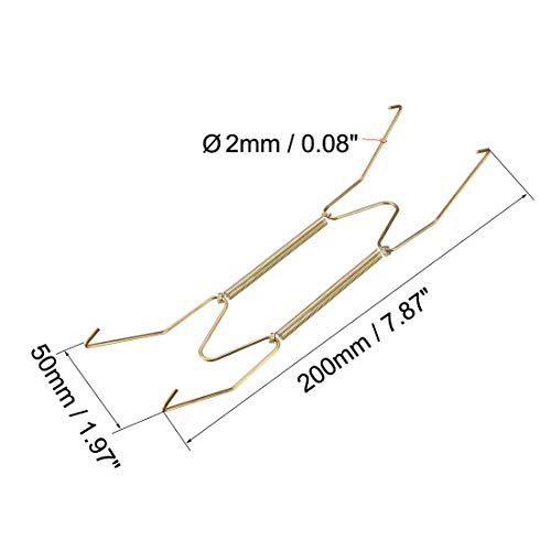 Image of uxcell Plate Hanger, 10-inch W Type Zinc Plated Invisible Wall Decorative Hooks