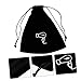 PartyKindom 1Pc Flannel Drawstring Hair Dryer Storage Bag Black Organizer for Travel Home for Hair Dryer Supplies Jewelry Accessories Compact Space Saving Design