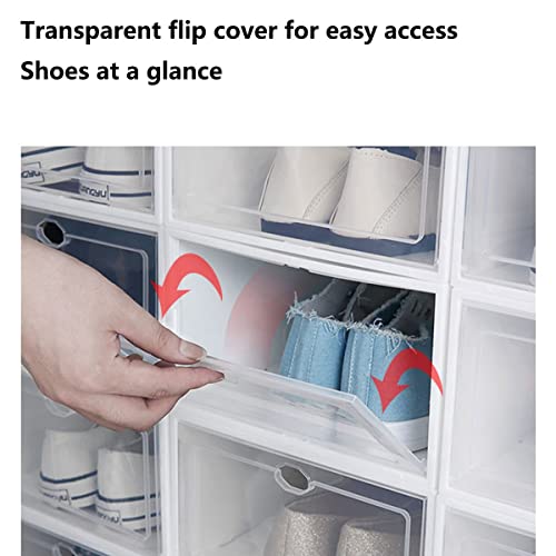 Boîte à chaussures empilable transparente pour éviter la poussière sur vos baskets