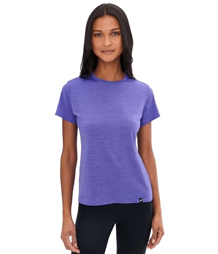 Brooks Womens Luxe Short Sleeve Heather Violet Small - image 1