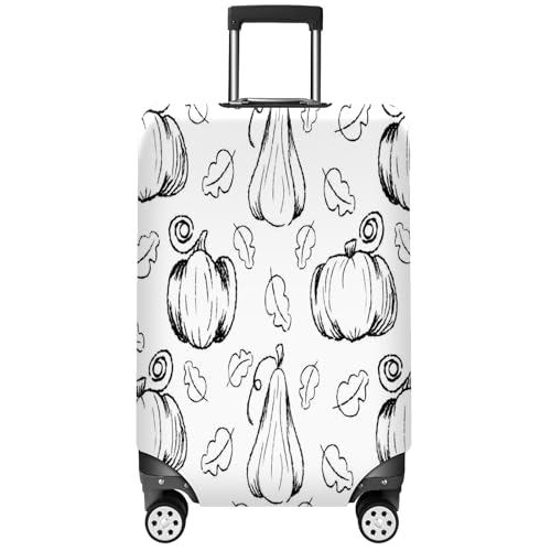 Travel Luggage Cover Suitcase Protector Scratch-Resistant Fit, Not Included Suitcase Pumpkin M