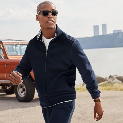 Lands' End Men's Long Sleeve Serious Sweats Mock Full Zip4