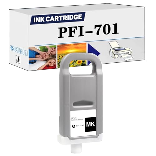 Compatible for Canon PFI-701 PFI701 PFI 701 Ink Cartridge High Capacity 700 ML Replacement To Use With IPF8000 IPF9000 IPF8100 IPF9100 IPF8110 IPF9110 IPF8000S Print 1 X Matte Black