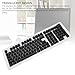 FOSA Brazilian Portuguese Keyboard Keycaps 110 Keys, Easy to Install and Clean, for 61/64/68/84/87/96/98/100/104/108 Mechanical Keyboard, ABS (Black)